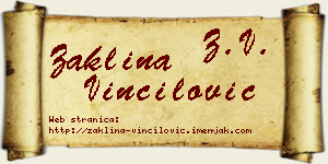 Žaklina Vinčilović vizit kartica